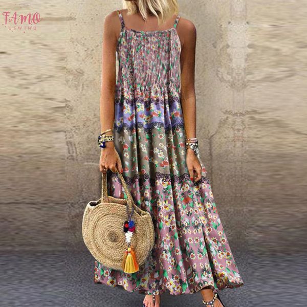 women vintage bohemian summer maxi dress print floral sleeveless o neck straps long dress casual praty dresses beach dresses new, Black;gray
women vintage bohemian summer maxi dress print floral sleeveless o neck straps long dress casual praty dresses beach dresses new, Black;gray