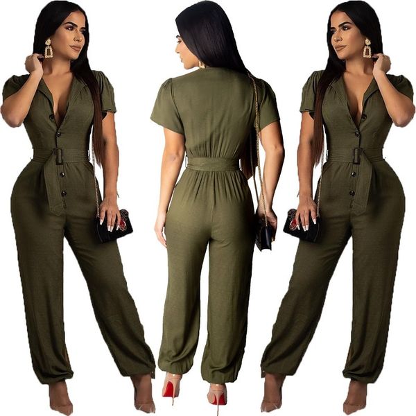 women jumpsuit fashion v-neck casual female siamese straight long pants 2020 summer solid romper ladies strap clothing, Black;white
women jumpsuit fashion v-neck casual female siamese straight long pants 2020 summer solid romper ladies strap clothing, Black;white