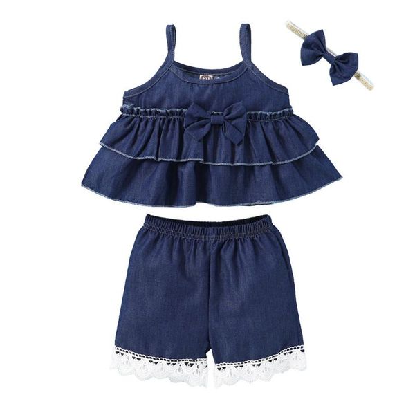 kancoold children's sleeveless frilled bow camisole + elastic lace shorts + black bow hairband three-piece set, White
kancoold children's sleeveless frilled bow camisole + elastic lace shorts + black bow hairband three-piece set, White