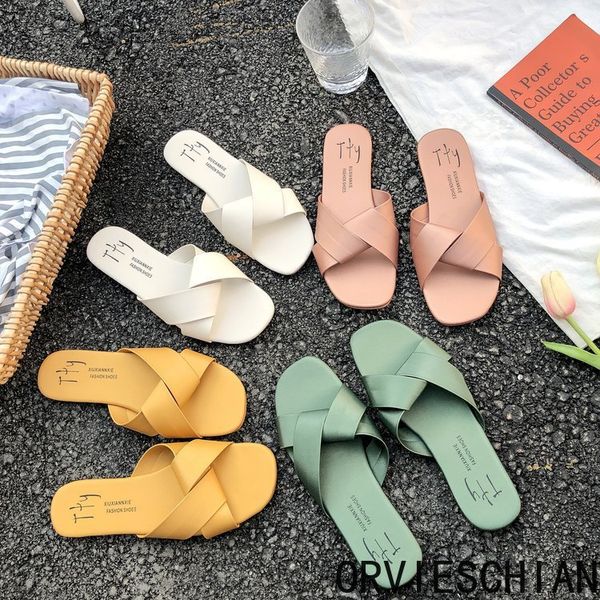 2020 luxury summer women's shoes new korean version of fish mouth wearing flat slippers women's fashion cross summer slippers wome, Black
2020 luxury summer women's shoes new korean version of fish mouth wearing flat slippers women's fashion cross summer slippers wome, Black