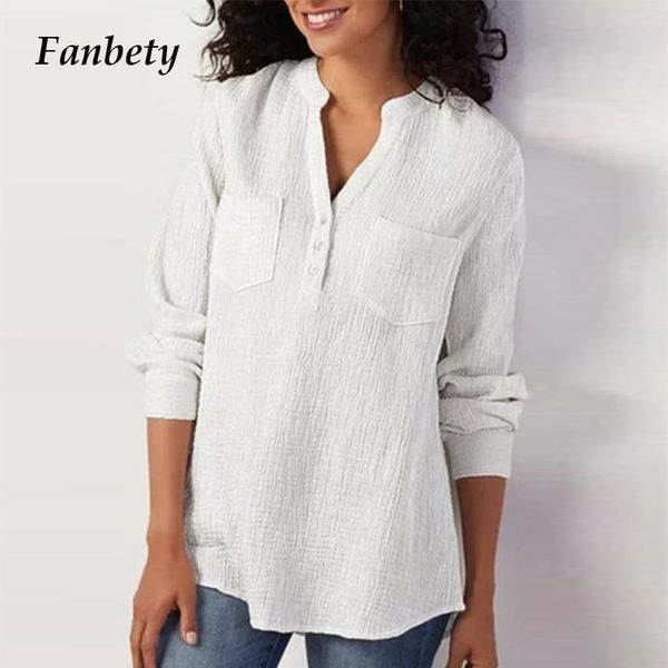 women's blouses & shirts elegant cotton linen blouse women v-neck pocket pullover 2021 spring and summer casual solid long sleeve stre, White
women's blouses & shirts elegant cotton linen blouse women v-neck pocket pullover 2021 spring and summer casual solid long sleeve stre, White
