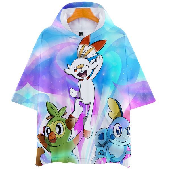 summer sword and shield 3d short sleeve with hoodies men women cartoon anime go loose harajuku hoodies, Black
summer sword and shield 3d short sleeve with hoodies men women cartoon anime go loose harajuku hoodies, Black