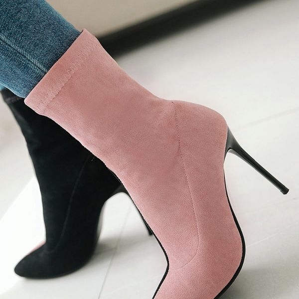 women boots woman shoes 2018 new fashion mid calf supper high heels slip on two colors mixed pointed toe size 34-43 sb170, Black
women boots woman shoes 2018 new fashion mid calf supper high heels slip on two colors mixed pointed toe size 34-43 sb170, Black