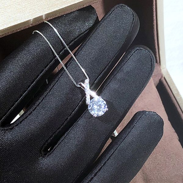 real 925 sterling silver chain necklace letter x crossed zircon pendant romantic symbolized women necklace
real 925 sterling silver chain necklace letter x crossed zircon pendant romantic symbolized women necklace