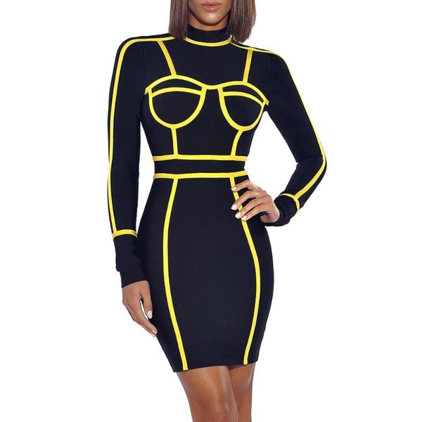 ocstrade 2020 new autumn black round neck long sleeve mini yellow color bloacked back zipped good quality bandage dress, Black;gray
ocstrade 2020 new autumn black round neck long sleeve mini yellow color bloacked back zipped good quality bandage dress, Black;gray