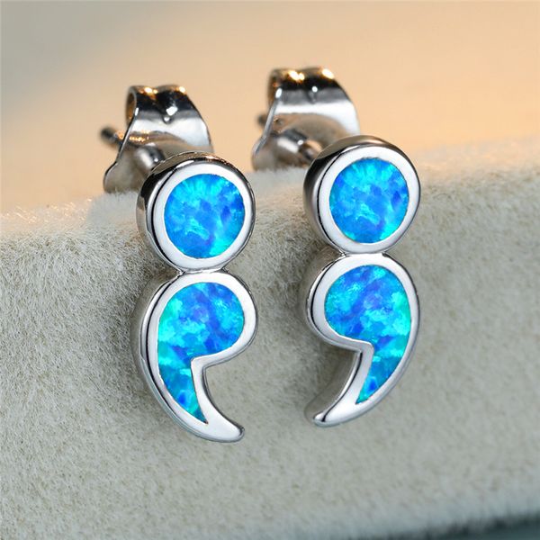 minimalist female blue opal stone earring classic silver color small stud earrings cool bridal symbol wedding earrings for women, Golden;silver
minimalist female blue opal stone earring classic silver color small stud earrings cool bridal symbol wedding earrings for women, Golden;silver