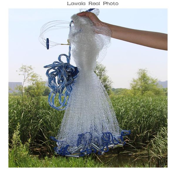 lawaia cast net monofilament nylon american style fish net hand throw fishing with sinker outdoor sport fishing network tool
lawaia cast net monofilament nylon american style fish net hand throw fishing with sinker outdoor sport fishing network tool