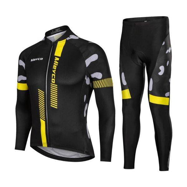long sleeves cycling jersey set mountain road cycling suit outdoor racing bike sweatshirt trousers sportswear maillot ropa, Black;blue
long sleeves cycling jersey set mountain road cycling suit outdoor racing bike sweatshirt trousers sportswear maillot ropa, Black;blue