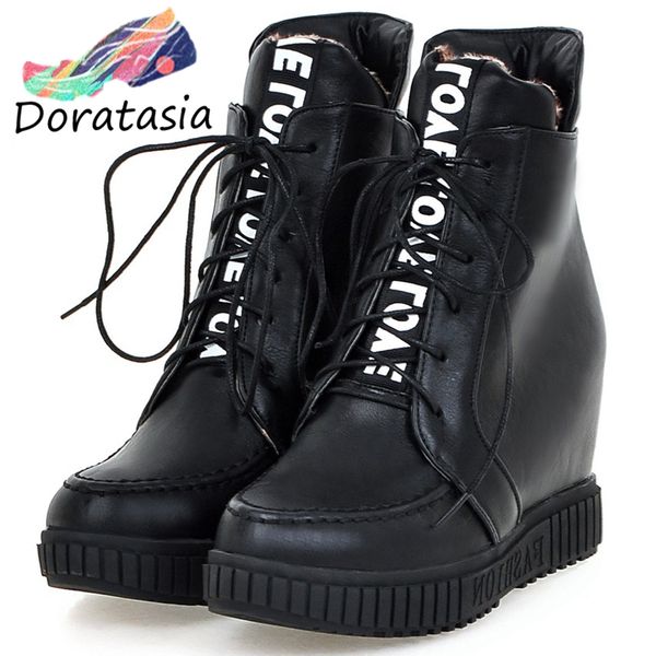 doratasia new 34-43 sewing booties ladies height increasing ankle boots women 2019 high heels shoes woman, Black
doratasia new 34-43 sewing booties ladies height increasing ankle boots women 2019 high heels shoes woman, Black