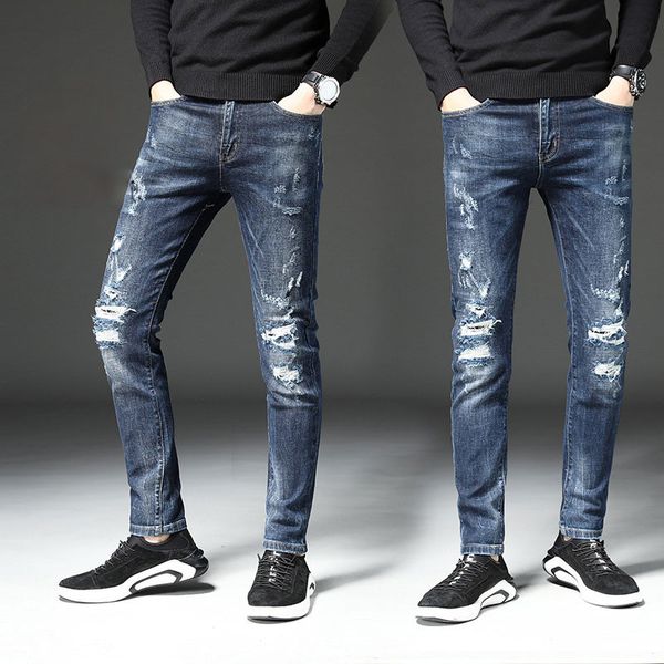jeans men 2019 new brand men's hole jeans korean fashion men's slim straight blue more size 28-34 36
jeans men 2019 new brand men's hole jeans korean fashion men's slim straight blue more size 28-34 36