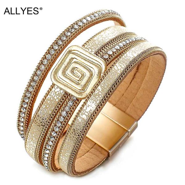 allyes leather bracelet maze mosquito coil paperclip design for women multilayer rhinestone wrap bracelet jewelry gift, Golden;silver
allyes leather bracelet maze mosquito coil paperclip design for women multilayer rhinestone wrap bracelet jewelry gift, Golden;silver