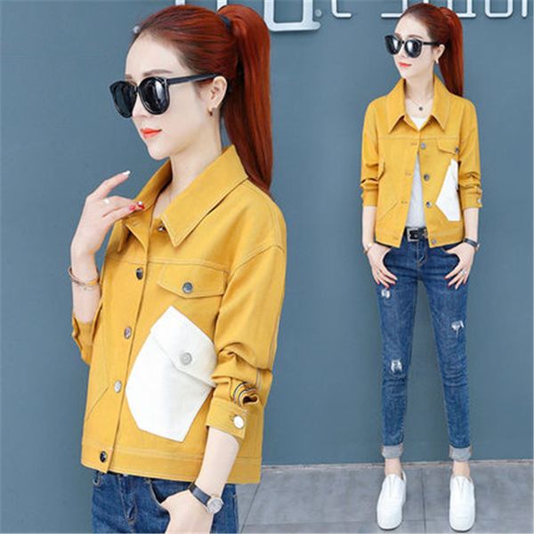 casual short denim jacket women's spring autumn coat 2019 new fashion loose leisure jeans shirt x515, Black;brown
casual short denim jacket women's spring autumn coat 2019 new fashion loose leisure jeans shirt x515, Black;brown