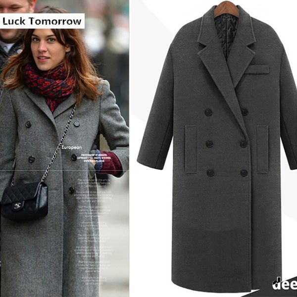 autumn winter wool long coat jacket casual double breasted christmas blazer outwear elegant v-neck women coat bayan mont, Black
autumn winter wool long coat jacket casual double breasted christmas blazer outwear elegant v-neck women coat bayan mont, Black