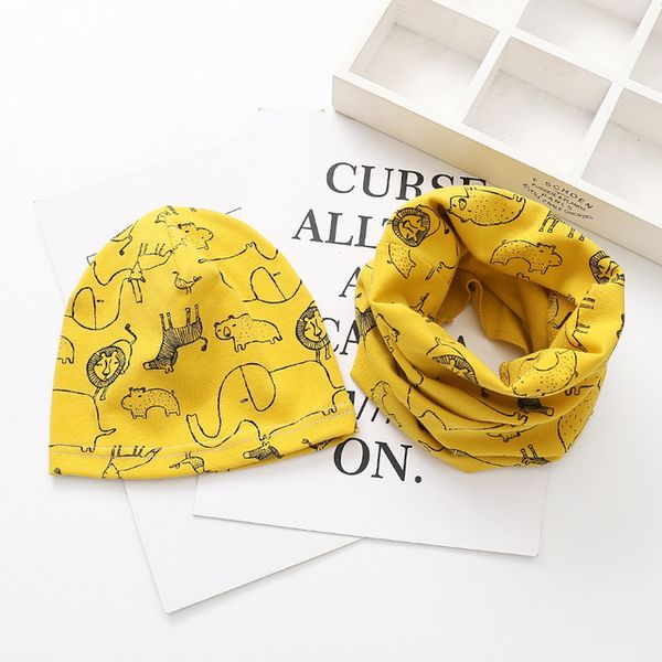 spring new cute cotton cartoon animal pattern children's hat bib set boys and girls baby scarf two-piece set cs02, Yellow
spring new cute cotton cartoon animal pattern children's hat bib set boys and girls baby scarf two-piece set cs02, Yellow