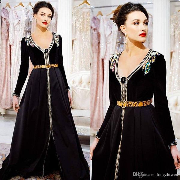 black front split a line prom dresses v neck long sleeve appliques sash beads velvet party gowns sweep train special occasion dresses
black front split a line prom dresses v neck long sleeve appliques sash beads velvet party gowns sweep train special occasion dresses