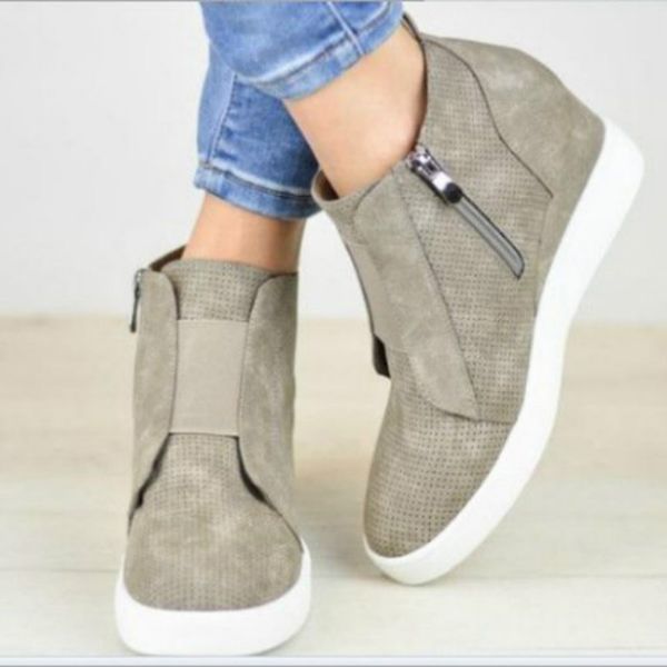 hkxn fashion women suede autumn boots wedges heel zipper solid color short booties round toe shoes woman ankle boots, Black
hkxn fashion women suede autumn boots wedges heel zipper solid color short booties round toe shoes woman ankle boots, Black