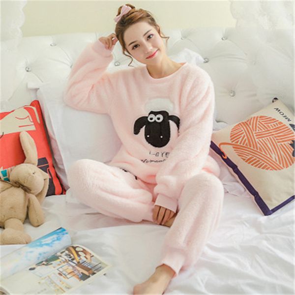 july's song women pajama sets 2018 autumn winter pajamas flannel cartoon thick warm women sleepwear cute animal female homewear, Blue;gray
july's song women pajama sets 2018 autumn winter pajamas flannel cartoon thick warm women sleepwear cute animal female homewear, Blue;gray