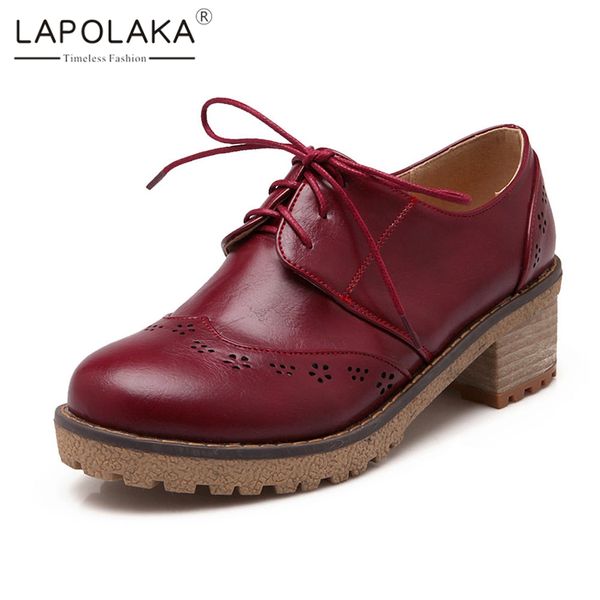 lapolaka 2019 size 34-43 brogue shoes woman flats female vintage british style black shoelaces casual women shoes footwear
lapolaka 2019 size 34-43 brogue shoes woman flats female vintage british style black shoelaces casual women shoes footwear