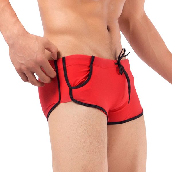 men swimming trunks boxer brief shorts solid color low rise lacing front pocket summer beachwear board surf swim shorts
men swimming trunks boxer brief shorts solid color low rise lacing front pocket summer beachwear board surf swim shorts