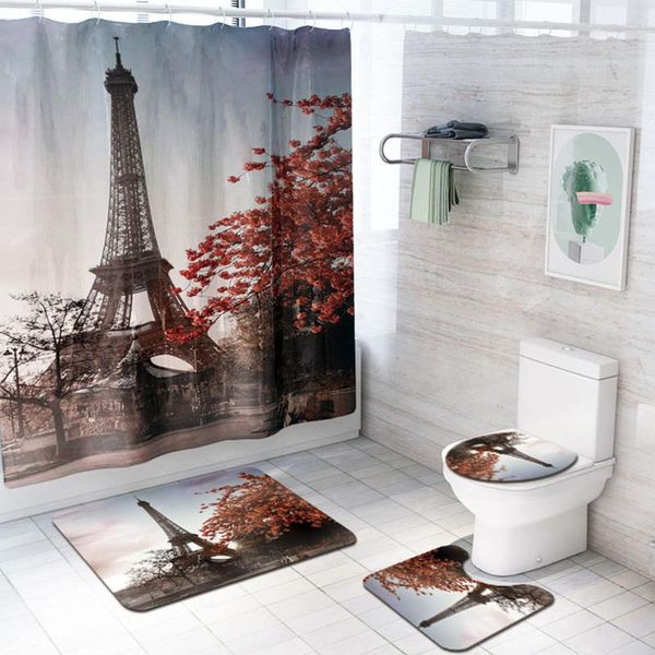 4шт туалет home decor коврики ванной ковер hotel tower pattern печать душевой занавес mat set полиэстер водонепроницаемый с крюком
4шт туалет home decor коврики ванной ковер hotel tower pattern печать душевой занавес mat set полиэстер водонепроницаемый с крюком
