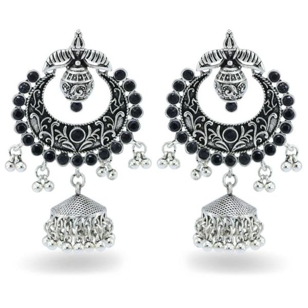 women vintage ethnic jhumka jewelry big bell multi color bead tassel earrings antique ethnic drop earring brincos, Silver
women vintage ethnic jhumka jewelry big bell multi color bead tassel earrings antique ethnic drop earring brincos, Silver