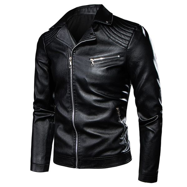 mens designer zipper leather jacket fashion solid motorcycle pu jacket long sleeve casual plus size clothing, Black
mens designer zipper leather jacket fashion solid motorcycle pu jacket long sleeve casual plus size clothing, Black