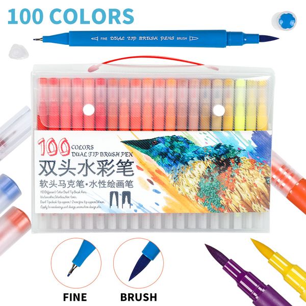 12/24/36/48/60/72/100color dual brush pen set water based brush marker for kids coloring drawing color pen supplies
12/24/36/48/60/72/100color dual brush pen set water based brush marker for kids coloring drawing color pen supplies
