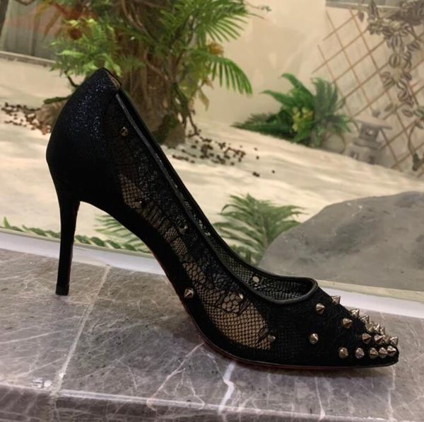 with box fashion designer summer sun party dress business women red bottom dress shoes flat womens luxury walking high heels, Black 
with box fashion designer summer sun party dress business women red bottom dress shoes flat womens luxury walking high heels, Black