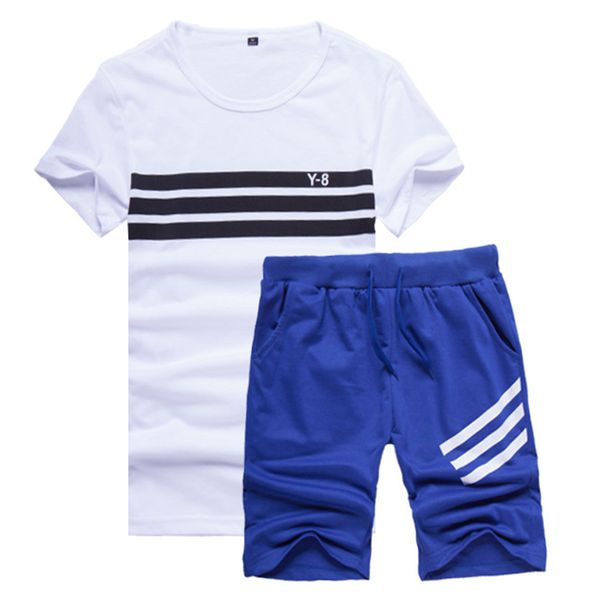 Summer Mens Shorts Set Casual Tracksuit Men Pants Sportwears 2 Piece Short Sleeve T-shirts + Half Pants For Men Sportswear
Summer Mens Shorts Set Casual Tracksuit Men Pants Sportwears 2 Piece Short Sleeve T-shirts + Half Pants For Men Sportswear