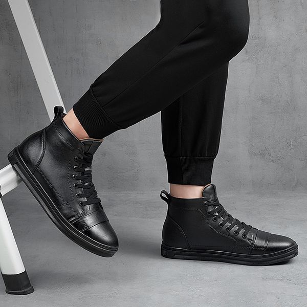 men genuine leather shoes sapatos masculino mens winter boots oxford gentleman casual shoes fashion sneakers iv, Black
men genuine leather shoes sapatos masculino mens winter boots oxford gentleman casual shoes fashion sneakers iv, Black