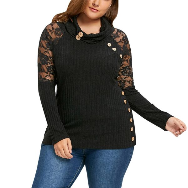 plus size women blouses vintage lace floral long sleeve button o neck tee shirt womens clothing blusas feminina 5xl, White
plus size women blouses vintage lace floral long sleeve button o neck tee shirt womens clothing blusas feminina 5xl, White