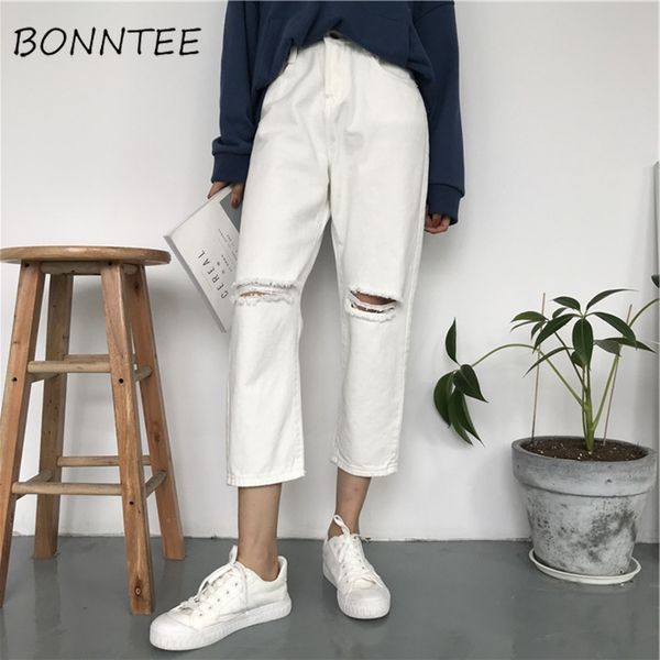 jeans women denim holes solid simple zipper pockets casual womens all-match high waist trousers student daily loose korean style, Blue
jeans women denim holes solid simple zipper pockets casual womens all-match high waist trousers student daily loose korean style, Blue