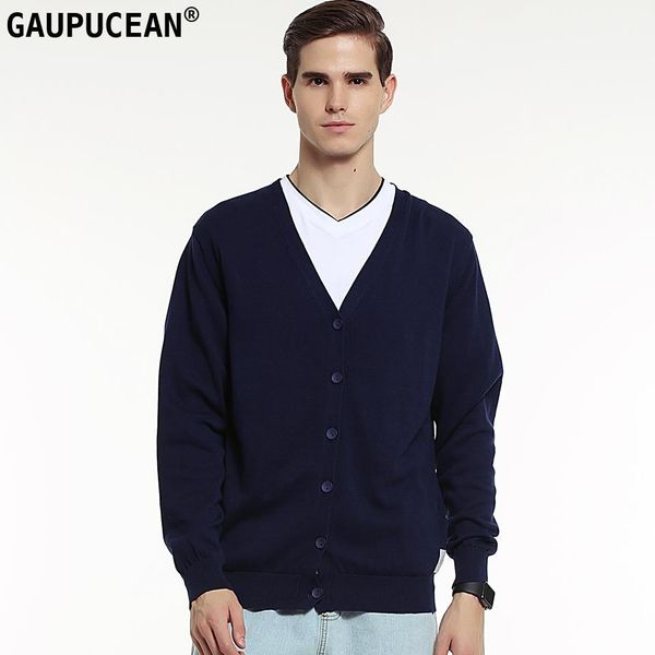 genuine gaupucean man cardigan 100% cotton long sleeve navy blue grey autumn knitwear single breasted round neck men sweater, White;black
genuine gaupucean man cardigan 100% cotton long sleeve navy blue grey autumn knitwear single breasted round neck men sweater, White;black