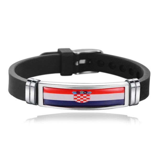 new croatia flag bangles sporty style stainless steel silicone croatia country flag bracelets jewellery, Black
new croatia flag bangles sporty style stainless steel silicone croatia country flag bracelets jewellery, Black