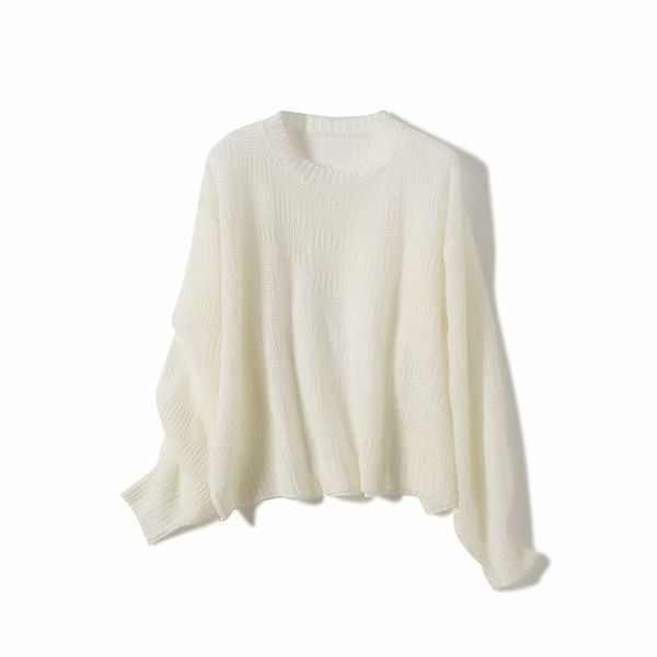 popular new european and american fashion tb35-19158 jumper hubble-bubble sleeve squares, White;black