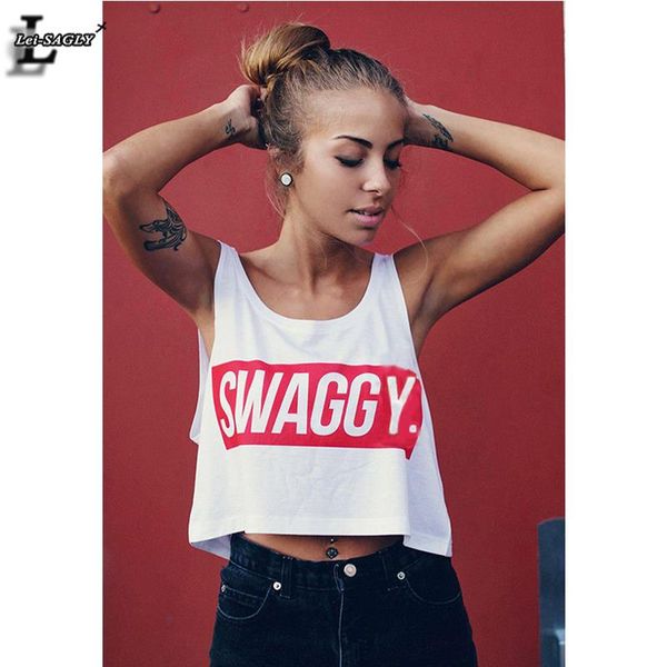 summer style "swaggy" letter crop cropped fitness women fashion hip hop sleeveless tank cute vest f1018, White 
summer style "swaggy" letter crop cropped fitness women fashion hip hop sleeveless tank cute vest f1018, White