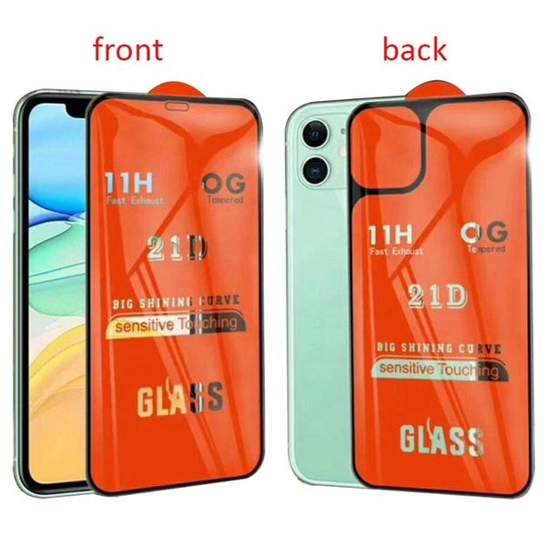 21d full cover full glue front and back tempered glass screen protector for iphone 11 pro max iphone11 back front glass in one box
21d full cover full glue front and back tempered glass screen protector for iphone 11 pro max iphone11 back front glass in one box