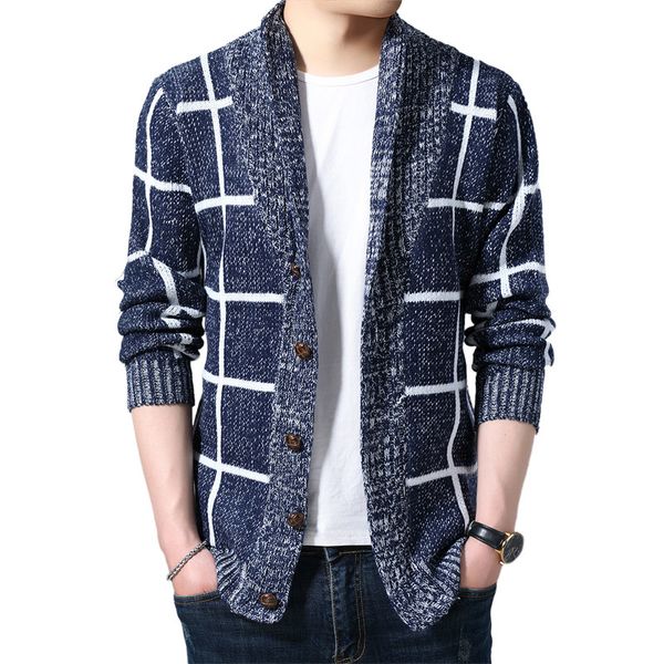 new fashion brand spring and autumn sweater men's plaid cardigan men's knit sweater coat knit pullover slim fit casual, White;black
new fashion brand spring and autumn sweater men's plaid cardigan men's knit sweater coat knit pullover slim fit casual, White;black