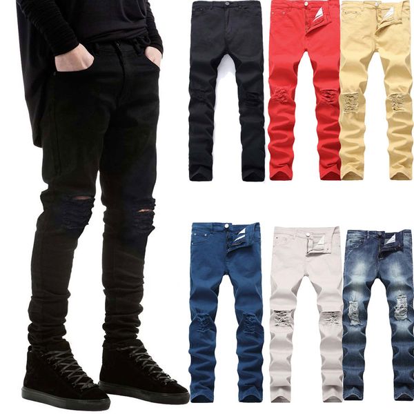 10Color Mens Skinny Casual Distress Ripped Long Jeans Fashion Denim Distressed Straight Pants With Hole For Men High Quality
10Color Mens Skinny Casual Distress Ripped Long Jeans Fashion Denim Distressed Straight Pants With Hole For Men High Quality