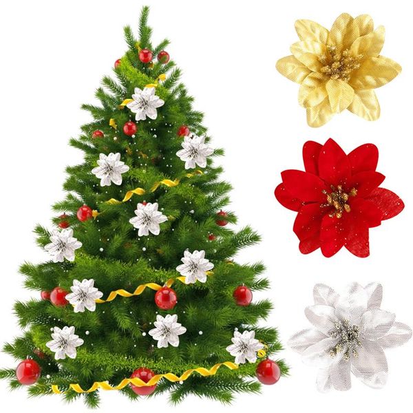 20pcs diy flowers glitter christmas flowers artificial flower head home christmas tree wedding party decoration
20pcs diy flowers glitter christmas flowers artificial flower head home christmas tree wedding party decoration