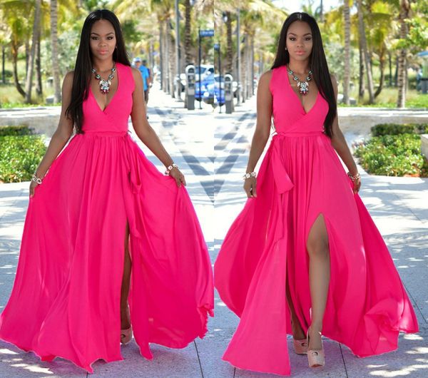 summer new women prom dress fashion chiffon skater dress v-neck sleeveless split wrap dresses bohemian beach sun dresses, Black
summer new women prom dress fashion chiffon skater dress v-neck sleeveless split wrap dresses bohemian beach sun dresses, Black
