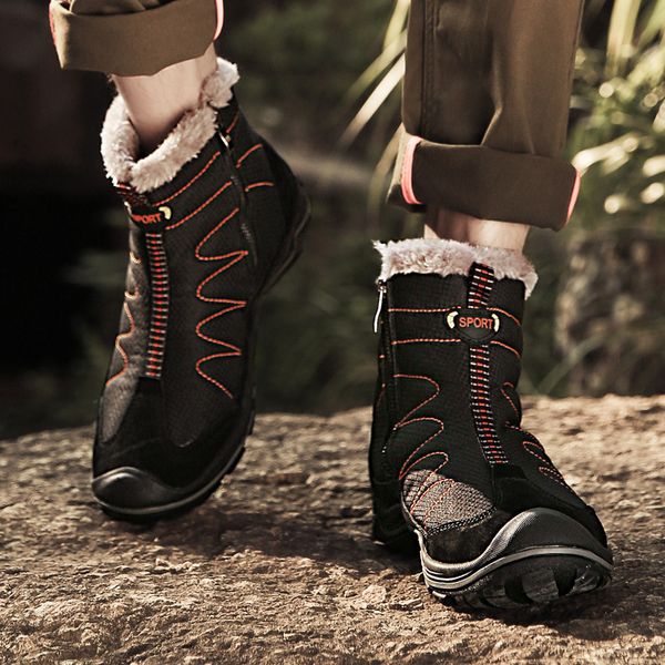2019 new snow genuine leather winter shoes men's high snow boots warm and thick cotton casual hiking shoes yasilaiya, Black
2019 new snow genuine leather winter shoes men's high snow boots warm and thick cotton casual hiking shoes yasilaiya, Black