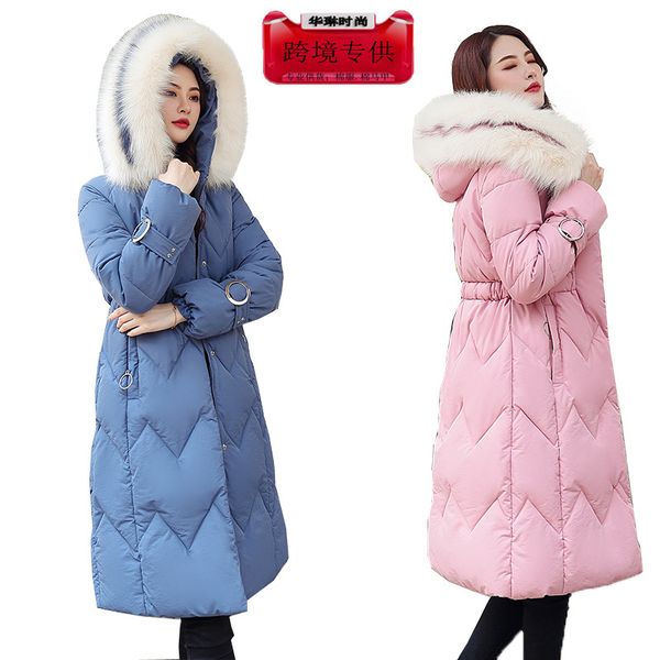down jacket cotton-padded clothes women's 2019 winter new style korean-style elastic waist mid-length fur collar warm cotton-pad, Blue;black
down jacket cotton-padded clothes women's 2019 winter new style korean-style elastic waist mid-length fur collar warm cotton-pad, Blue;black