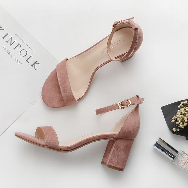 black beige pink concise new women shoes buckle flock leather heel sandals square heel high heels shoes big size 34-40
black beige pink concise new women shoes buckle flock leather heel sandals square heel high heels shoes big size 34-40