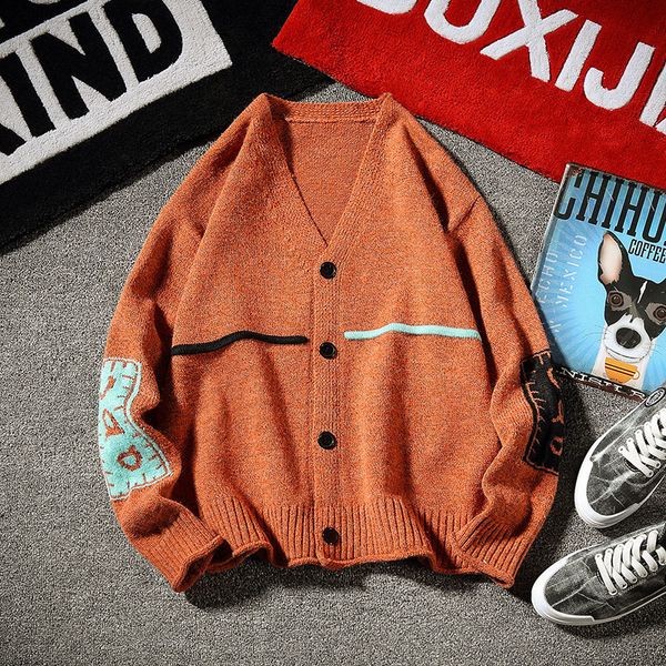 autumn new cardigan men fashion printing casual v-neck knit sweater man streetwear wild loose large size sweater male clothes, White;black
autumn new cardigan men fashion printing casual v-neck knit sweater man streetwear wild loose large size sweater male clothes, White;black