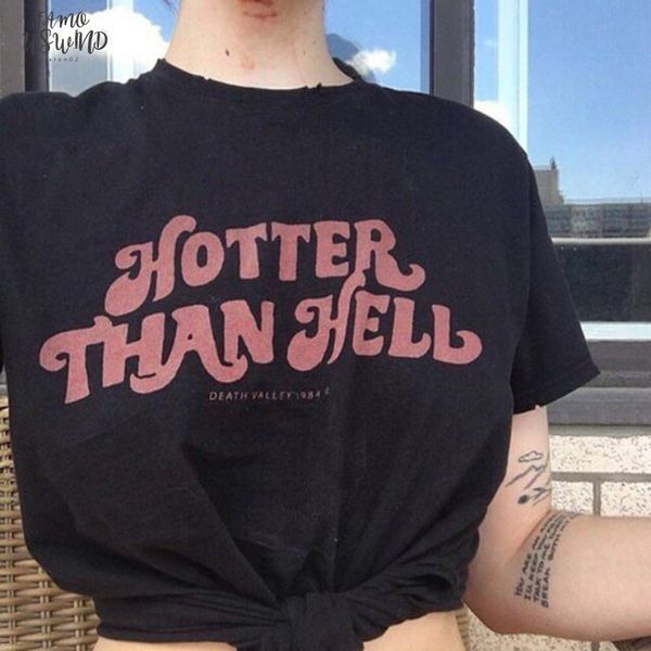 er than hell women grunge cool graphic tee summer street style casual oversized black t shirt, White
er than hell women grunge cool graphic tee summer street style casual oversized black t shirt, White