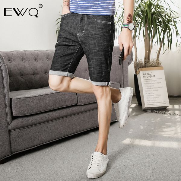 ewq 2019 summer men's cowboy shorts male pockets elastic denim pants solid color trousers casual bottoms tb501, Blue
ewq 2019 summer men's cowboy shorts male pockets elastic denim pants solid color trousers casual bottoms tb501, Blue