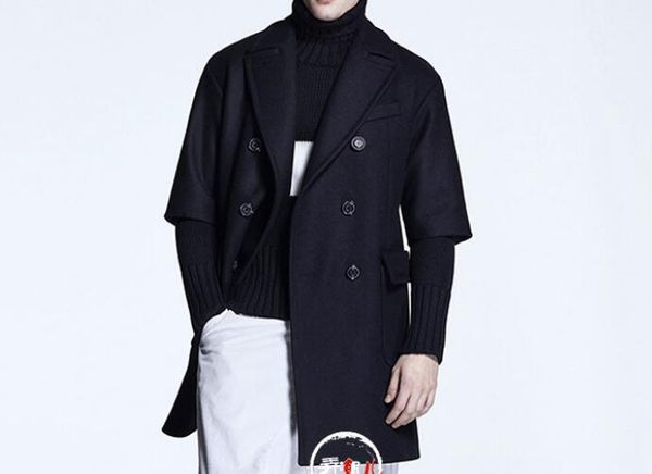 s-6xl 2019 spring male new fashion personalized custom long double-breasted sleeveless shoulder wool coat coat, Black
s-6xl 2019 spring male new fashion personalized custom long double-breasted sleeveless shoulder wool coat coat, Black