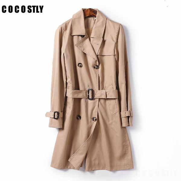 women classic solid long trench coat female doube breasted trench sashes england style turn-down collar outerwear abrigo mujer, Tan;black
women classic solid long trench coat female doube breasted trench sashes england style turn-down collar outerwear abrigo mujer, Tan;black