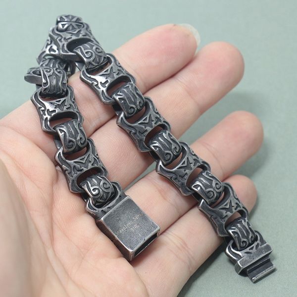 12mm width worn look men's biker chain bracelet vintage black stainless steel mens bracelets biker jewelry
12mm width worn look men's biker chain bracelet vintage black stainless steel mens bracelets biker jewelry